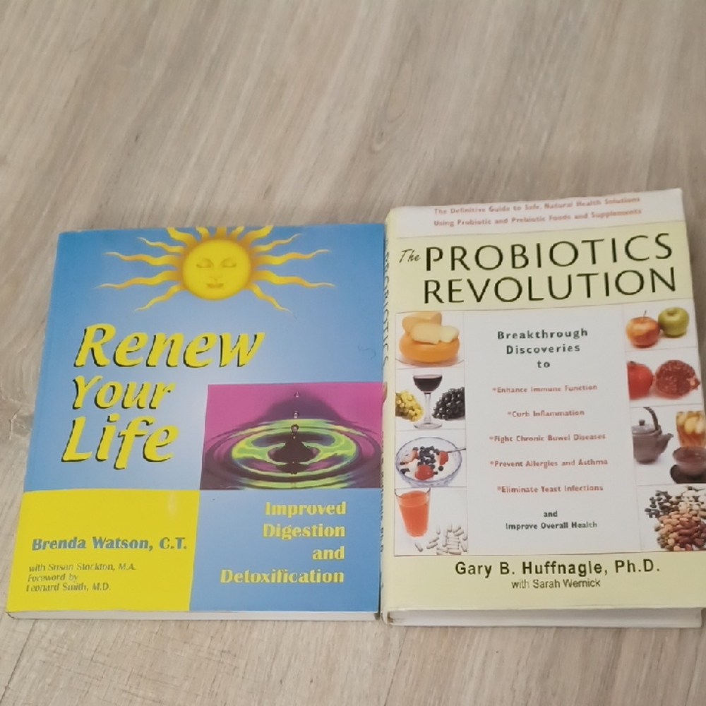 Digestion Detoxification books. Renew Your Life & The Probiotics Revolution